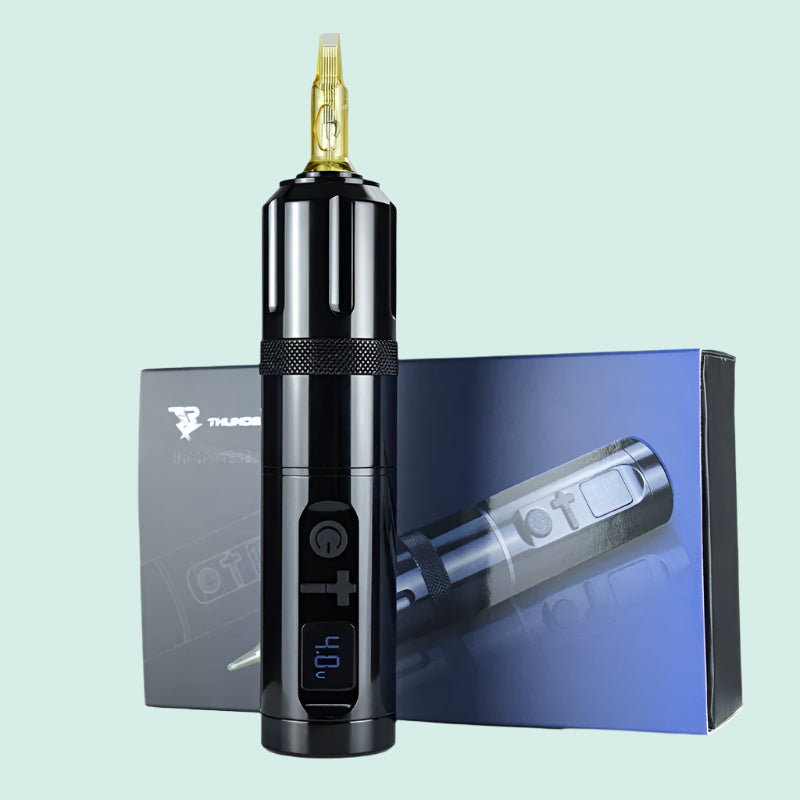 2022 New Arrival 2200mA Lithium Rechargeable Battery Wireless Rotary Tattoo Pen Machine with Long Stroke-3