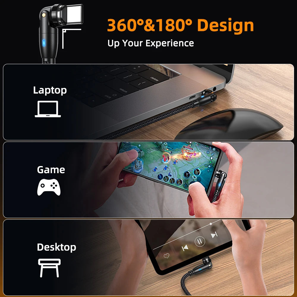 Magnetic USB-C Cable Fast Charging