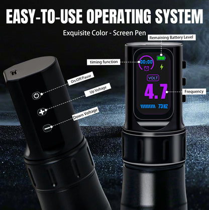 Wireless Tattoo Pen Machine IPS Display